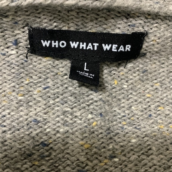 Women’s Who What Wear Open Front Duster Cardigan Size Large Gray EUC - Picture 7 of 8